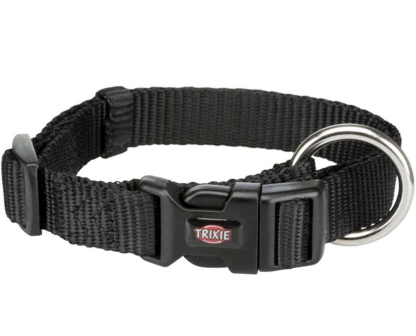Trixie premium dog collar jet black S-M