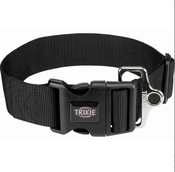 Trixie Extra wide premium dog collar black L-XXL