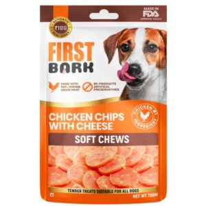 First Bark – Chicken Chips with Cheese | Soft Chews for Dogs