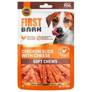 First Bark – Chicken Slice with Cheese | Soft Chews for Dogs
