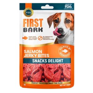 First Bark – Salmon Jerky Bites | Snacks Delight for Dogs