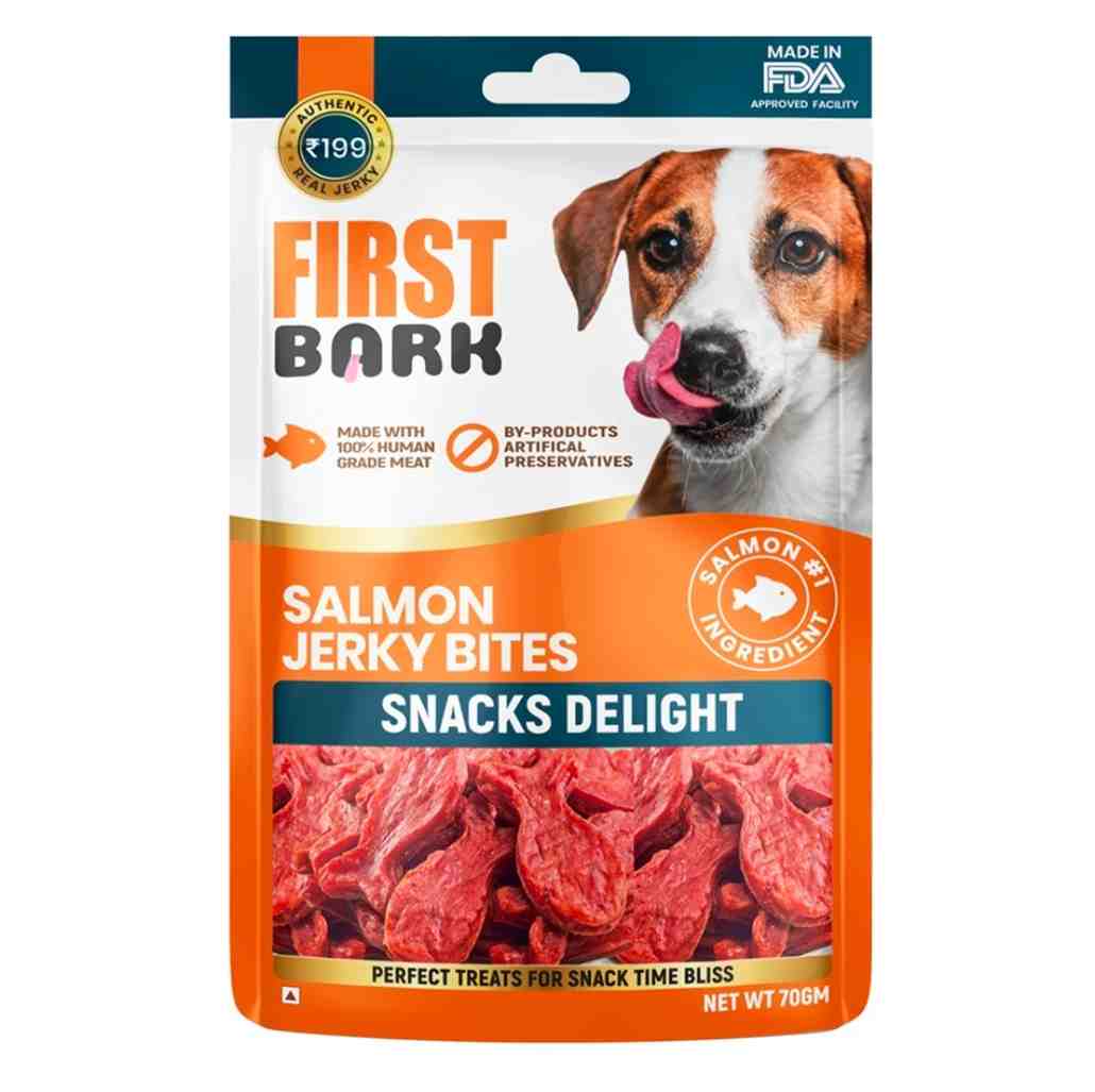 First Bark – Salmon Jerky Bites | Snacks Delight for Dogs
