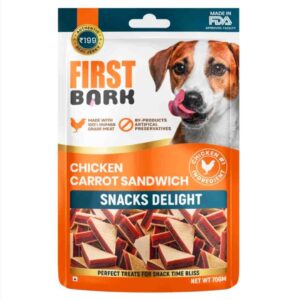 First Bark – Chicken Carrot Sandwich | Snacks Delight for Dogs