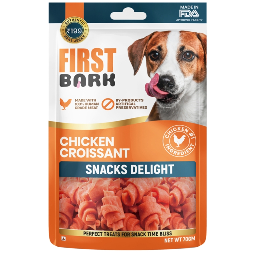 First Bark – Chicken Croissant | Snacks Delight for Dogs