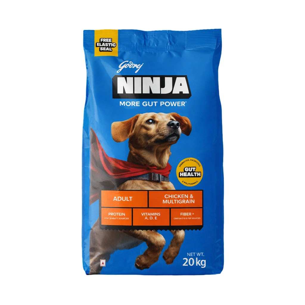Ninja Dog Food 20kg – Chicken & Multigrain Adult Dog Food by Godrej
