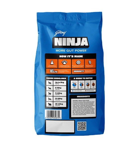 Godrej Ninja Dog Food 20kg chicken and multigrain adult dry dog food bag