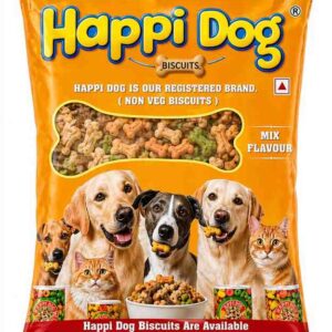 Happi Dog Mix Flavour Biscuits 1kg – Tasty & Crunchy Treats for Dogs
