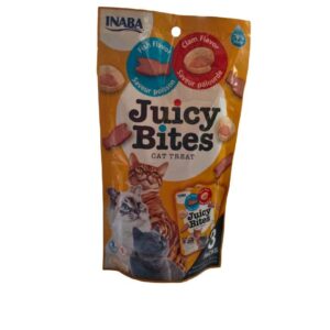 INABA seafood cat treats fish and clam flavor bite-sized snacks