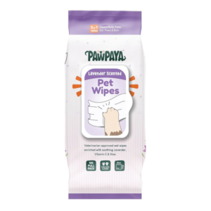 PawPaya Lavender Pet Wipes 100 Pull Pack (20 × 18 cm)