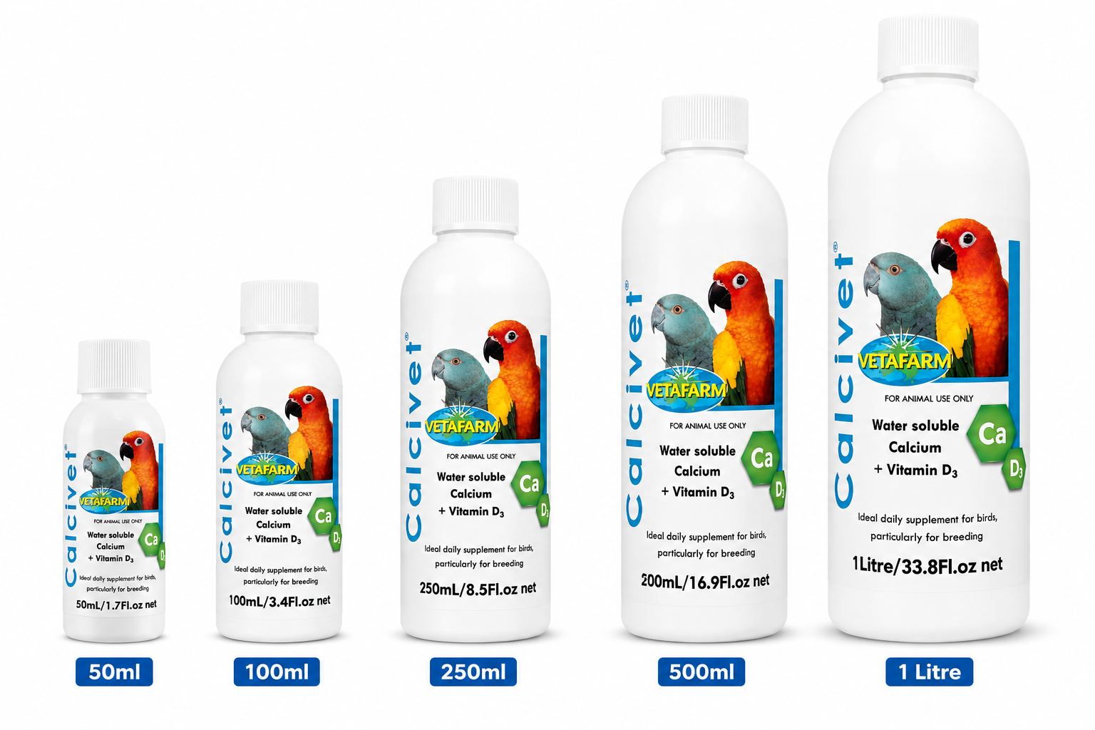 Vetafarm Calcivet Calcium + Vitamin D3 for Birds
