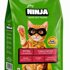 Godrej Ninja More Gut Power Kitten Cat Food – Tuna & Chicken with Added Taurine (1kg)