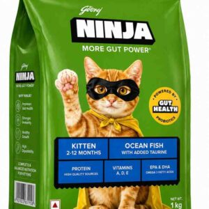 Godrej NINJA More Gut Power Kitten Dry Food – Ocean Fish with Added Taurine (1kg)