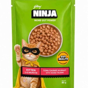 Ninja kitten tuna chunks in gravy 80g