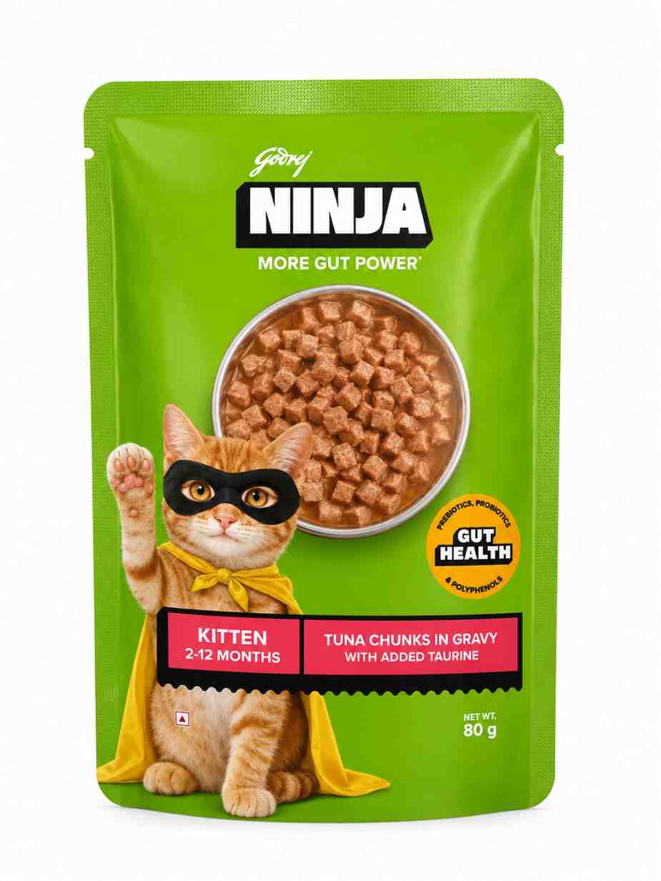 Ninja kitten tuna chunks in gravy 80g