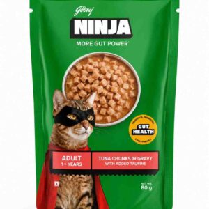 Ninja tuna chicken in gravy adult 80gm