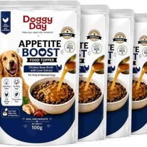 Doggy Day Appetite Boost Food Topper – Chicken Bone Broth with Liver Extract (Pack of 36 × 100g)
