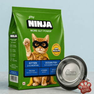 Godrej NINJA More Gut Power Kitten Dry Food – Ocean Fish with Added Taurine (3kg)
