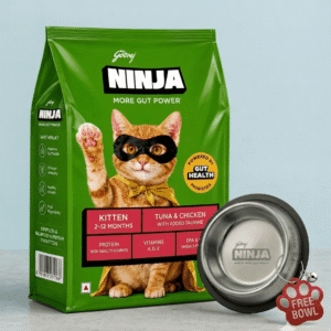 Godrej Ninja More Gut Power Kitten Cat Food – Tuna & Chicken with Added Taurine (3kg)