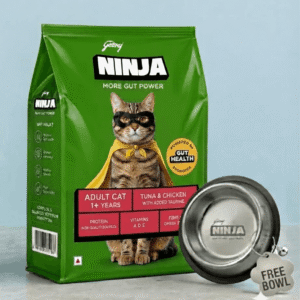 Godrej Ninja More Gut Power Adult Cat Food – Tuna & Chicken with Added Taurine (3kg)