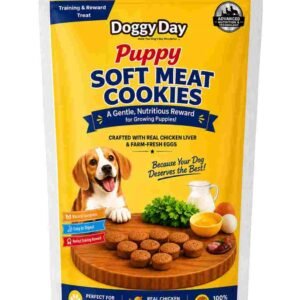 Doggy Day Puppy Soft Meat Cookies – Real Chicken Training Treats- Pack of 36