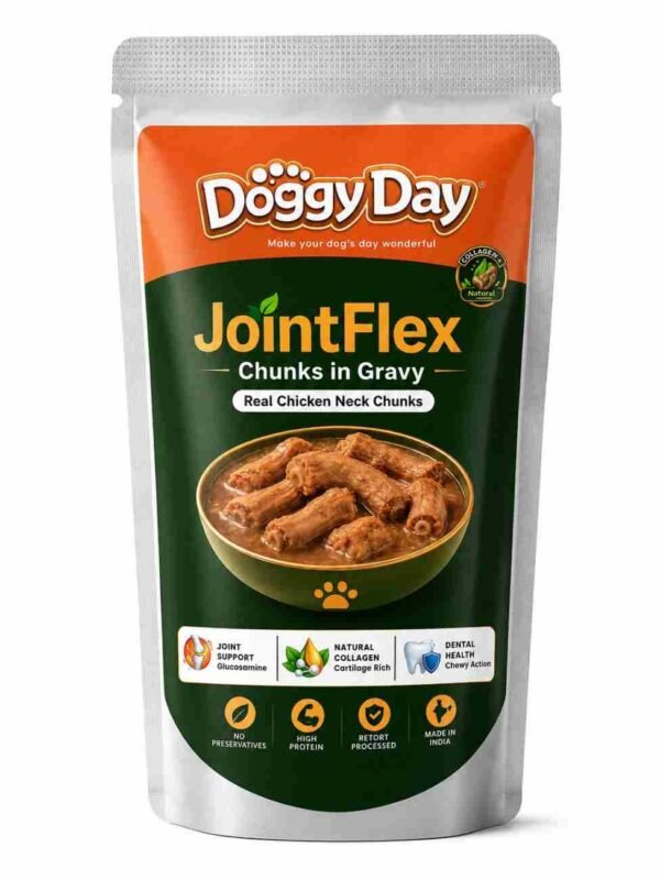 Doggy Day JointFlex Chicken Neck Chunks in Gravy – 100g ( pack of 36 )