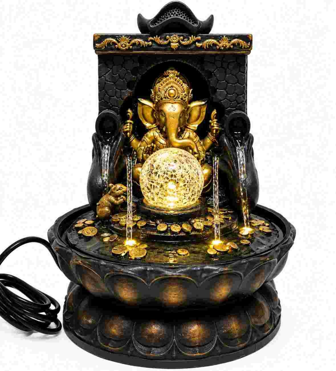 Water Fountain with LED Light – 24.5cm