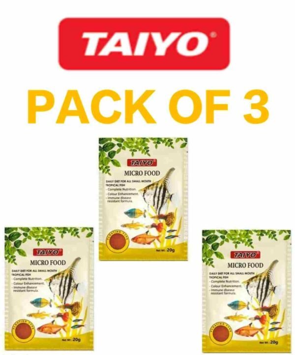 Taiyo Micro Pellets Fish Food – 20g - Pack of 3