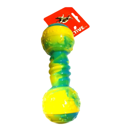 Dumbell Dog Chew Toy - Active Mixed Color Series - Image 2