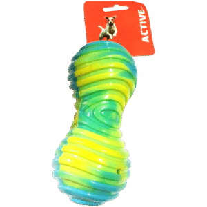 Active Mixed Colour Series Dumbbell Dog Chew Toy – 1 Pc