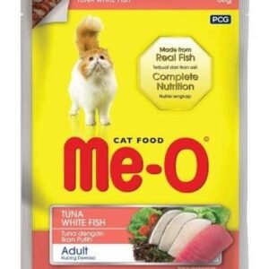 Me-O Adult Tuna with White Fish Gravy – 80g x 12 Pouches