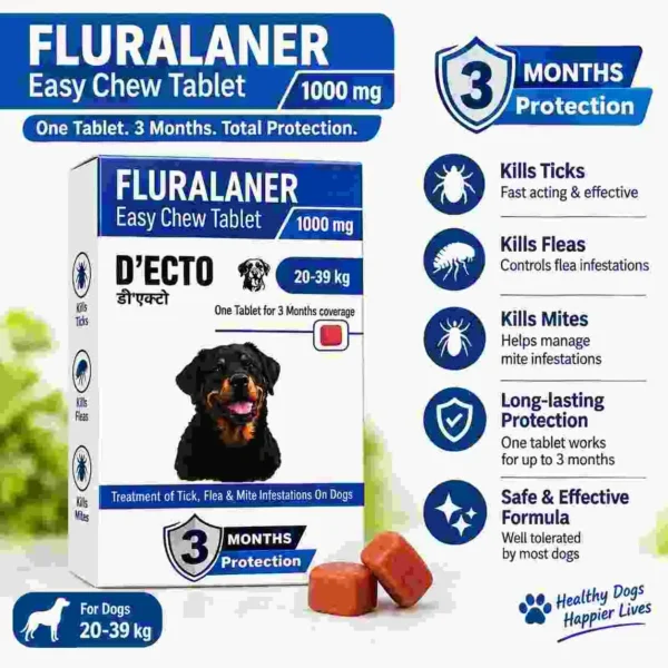 D’ECTO FLURALANER Easy Chew Tablet 1000 mg – (20–39 kg)