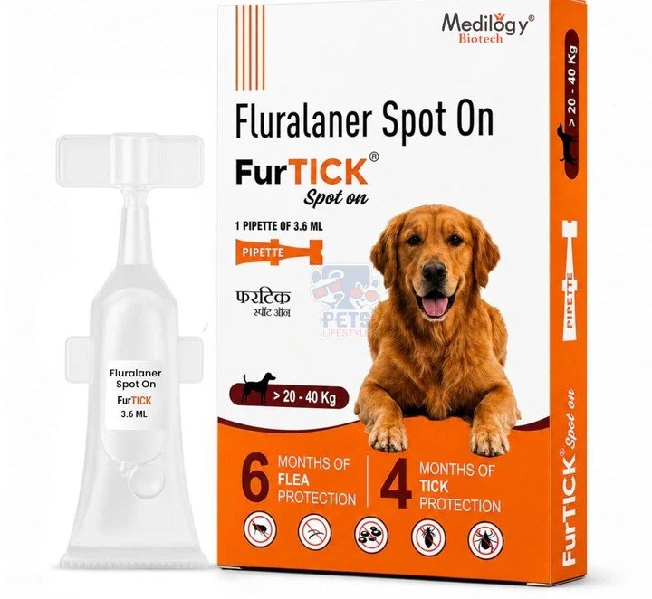 Furtick Fluralaner Spot On for Dogs – 20–40 kg
