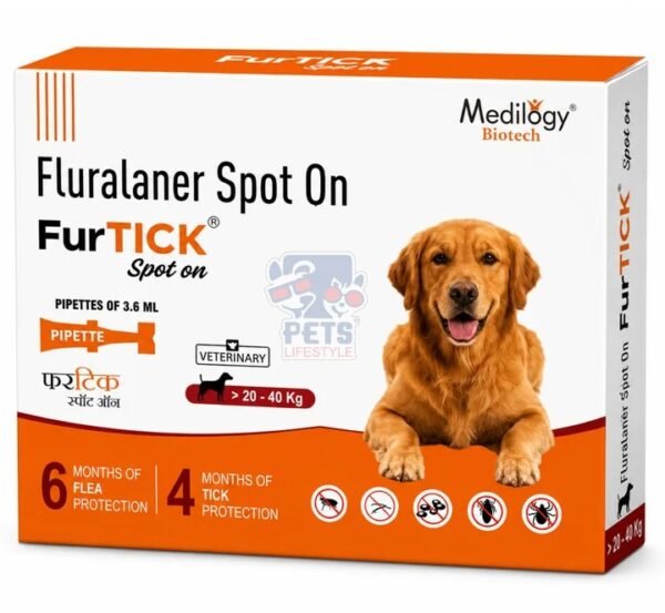 FurTICK Fluralaner Spot On for Dogs – 20–40 kg
