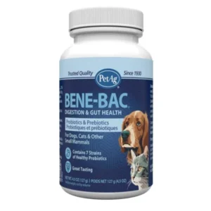 PetAg Bene-Bac Probiotics & Prebiotics – Digestion & Gut Health Supplement (127g)