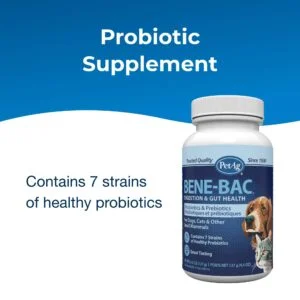 PetAg Bene-Bac Probiotics & Prebiotics – Digestion & Gut Health Supplement (127g)
